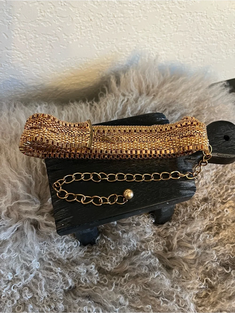 Gold Beaded Vintage Multi-Strand Waist Belt - Women Accessories